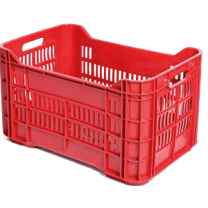 Caja Buenos Aires Semi Calada Rojo Lisa