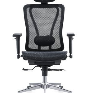 Silla Ejecutiva Armani, color negro, base cromada