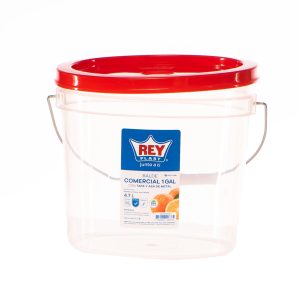 Cubeta de 12 litros Splash transparente con tapa