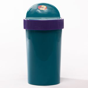 Basurero Tip top con tapa aqua