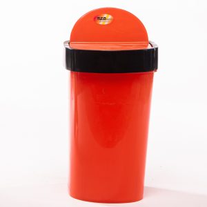 Basurero Tip top con tapa naranja