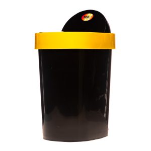 Basurero Tip top con tapa negro