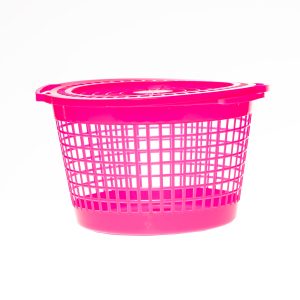 Canasta pequeña para ropa con tapa