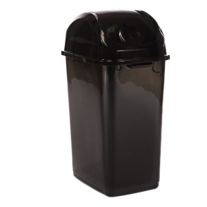 Basurero Vaiven 50 lts Negro Liso