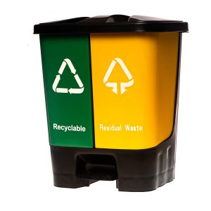 Basurero Doble 30L VERDE-AMARILLO