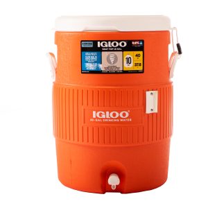 Hielera Igloo Seat Top 10 galones redonda 37.85L Naranja