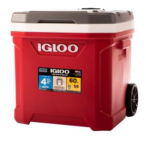 Hielera Igloo Latitude 60, 93 latas 56 L roja