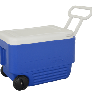 Hielera Igloo Wheelie Cool 38 c/rodines 53 latas 36L Azul