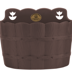 Maceta para pared 24x13x18cm Chocolate