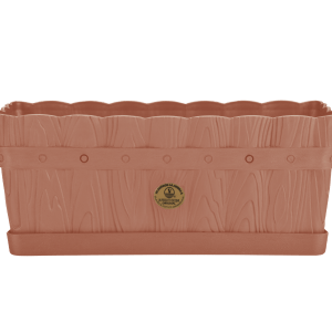 Maceta rectangular 43x15x37cm Terracota