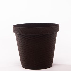 Maceta rattan redonda 7 lts cafe MRRD2506