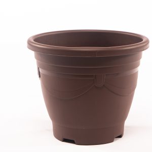Maceta aimee redonda 9.3 lts cafe MARD0806