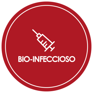 Sticker p/ recolector desechos Bio-infeccioso