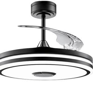 Ventilador 42 negro retráctil